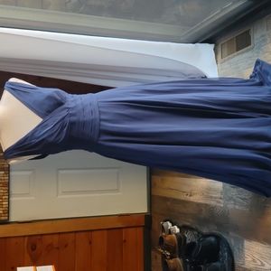 Davids bridal navy blue bridesmaid gown